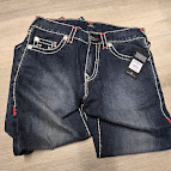 TRUE RELIGION RICKY SUPER T STITCH STRAIGHT JEAN SZ32 - Picture 7 of 7